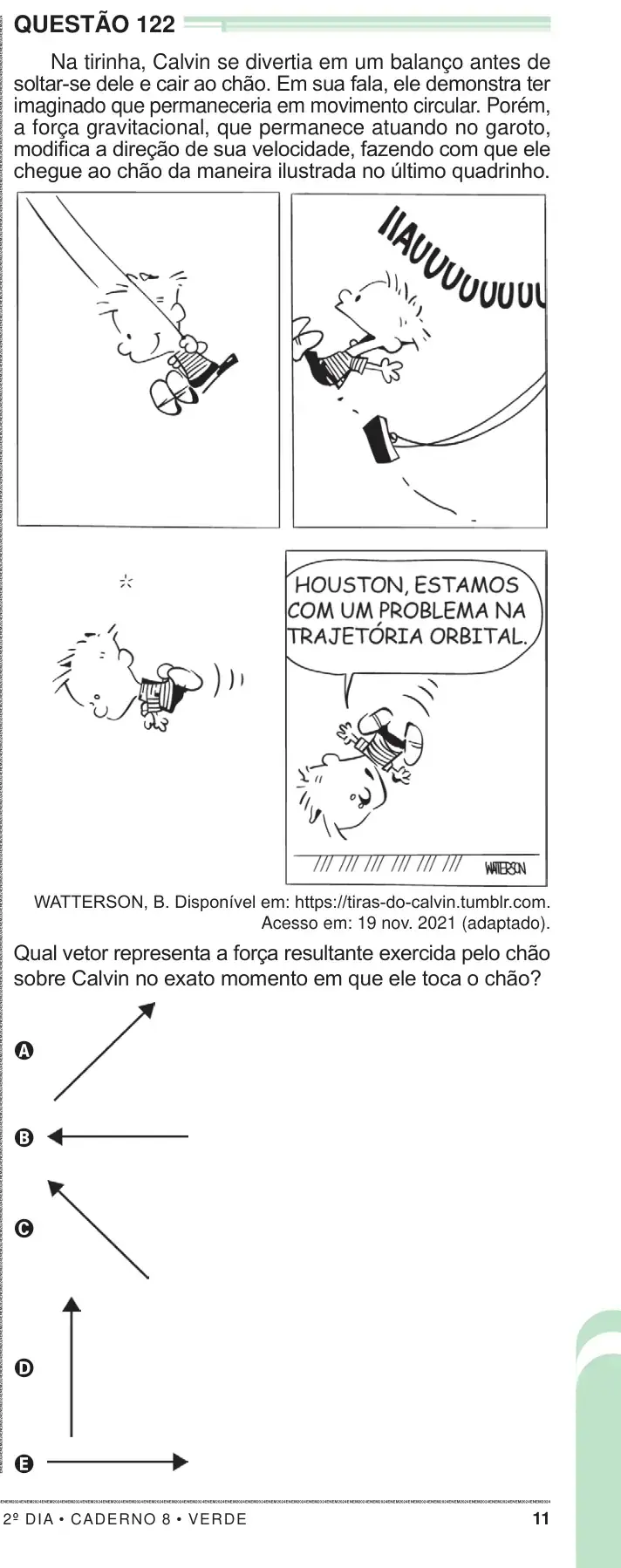 Enunciado da questão 122 do ENEM 2024 Dia 2