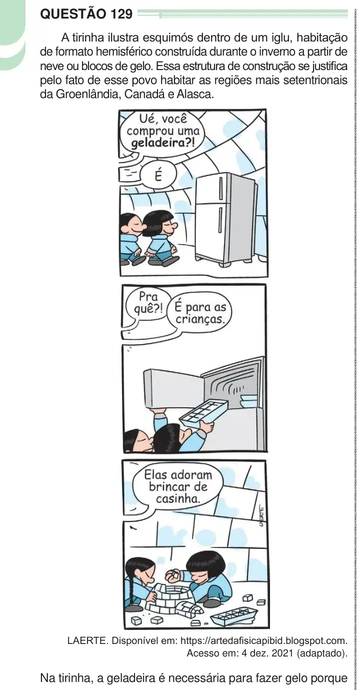 Enunciado da questão 129 do ENEM 2024 Dia 2