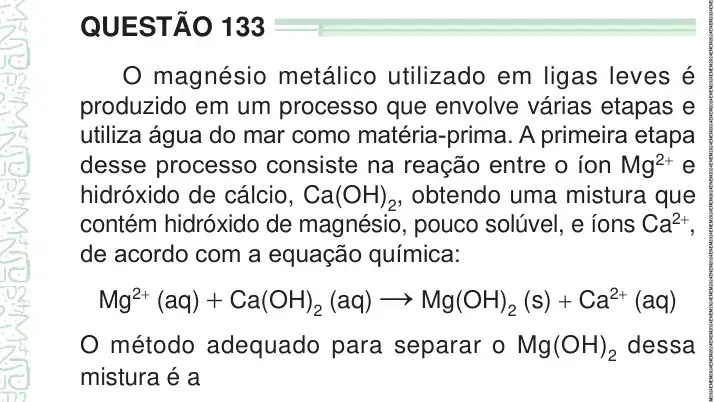 Enunciado da questão 133 do ENEM 2024 Dia 2