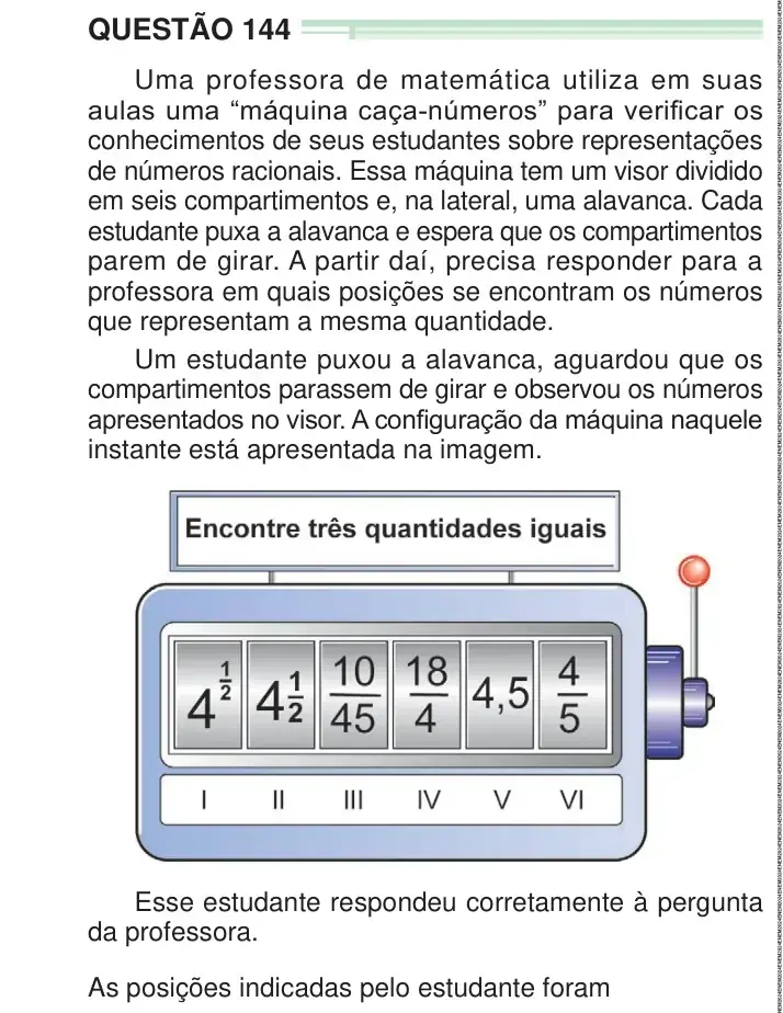 Enunciado da questão 144 do ENEM 2024 Dia 2