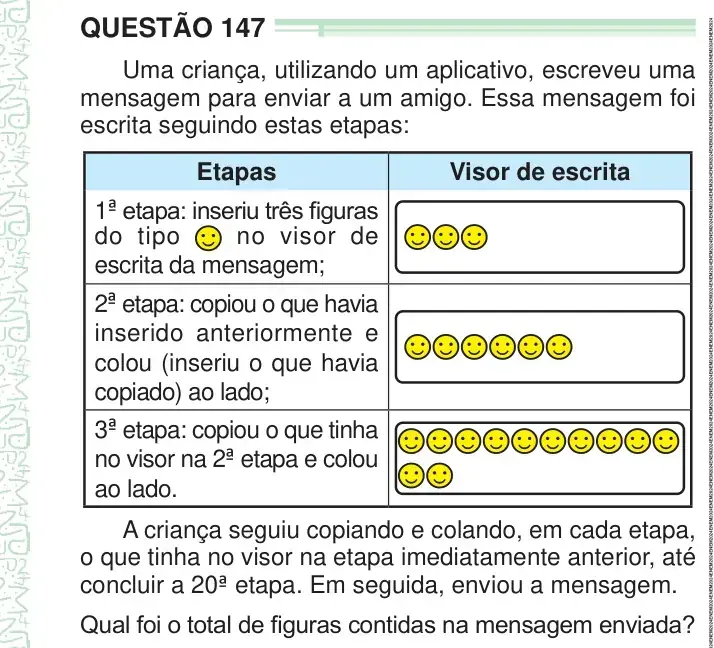 Enunciado da questão 147 do ENEM 2024 Dia 2