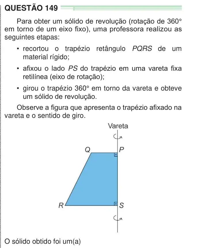 Enunciado da questão 149 do ENEM 2024 Dia 2