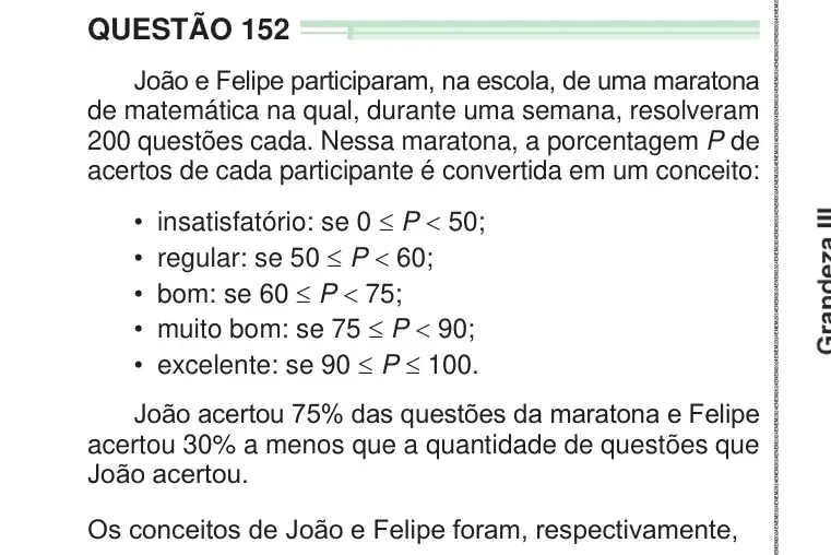 Enunciado da questão 152 do ENEM 2024 Dia 2