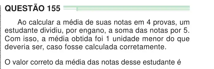 Enunciado da questão 155 do ENEM 2024 Dia 2