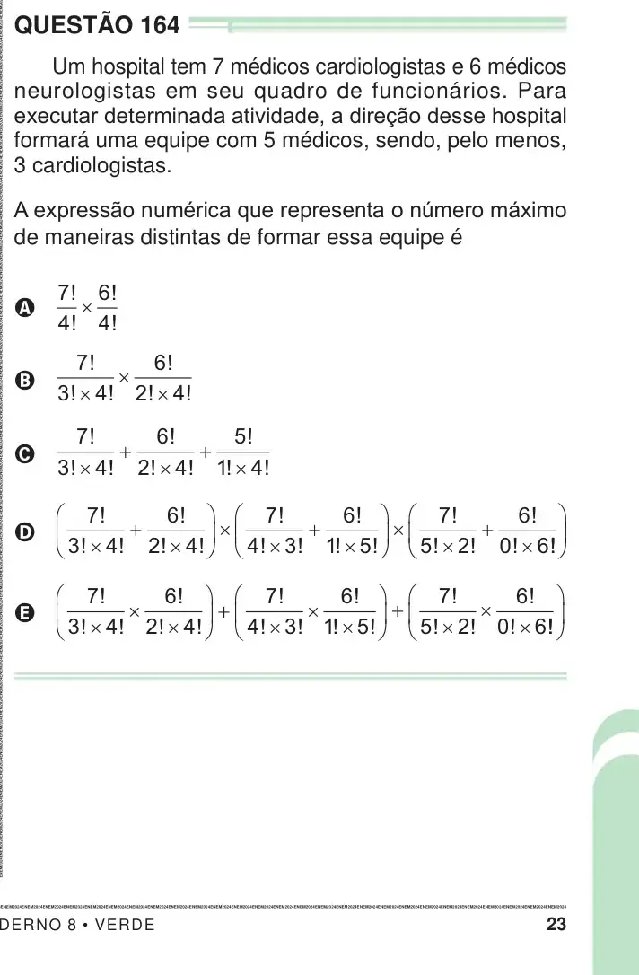 Enunciado da questão 164 do ENEM 2024 Dia 2