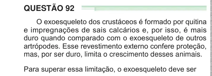 Enunciado da questão 92 do ENEM 2024 Dia 2
