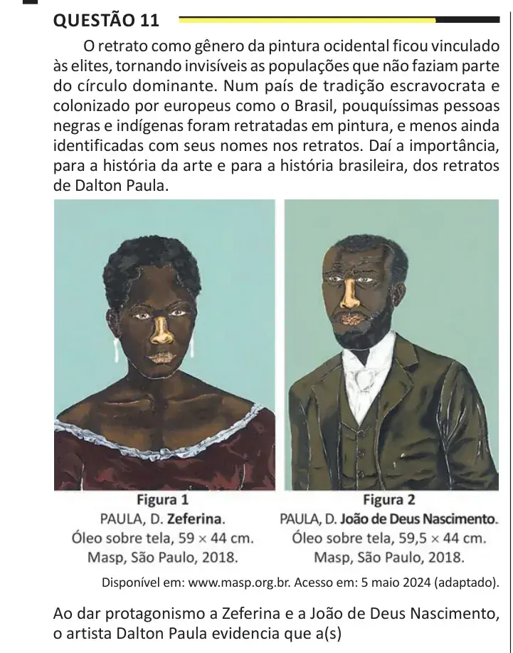 Enunciado da questão 11 do ENEM 2025 Dia 1