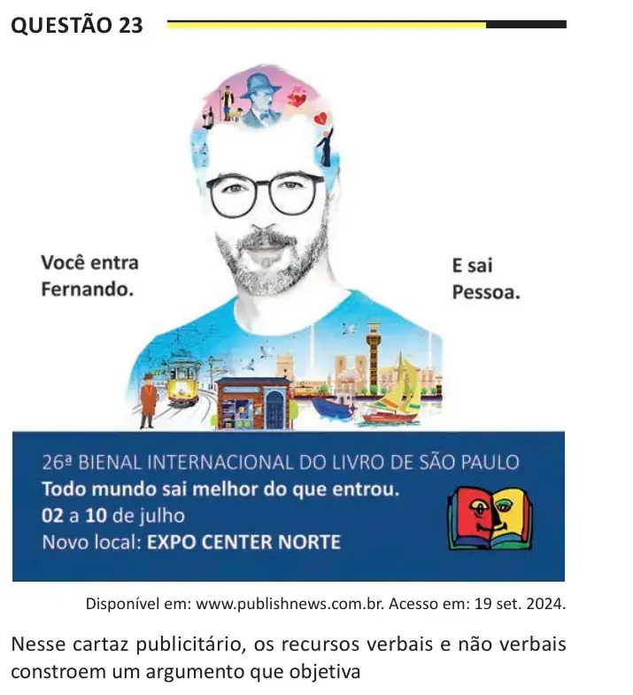 Enunciado da questão 23 do ENEM 2025 Dia 1