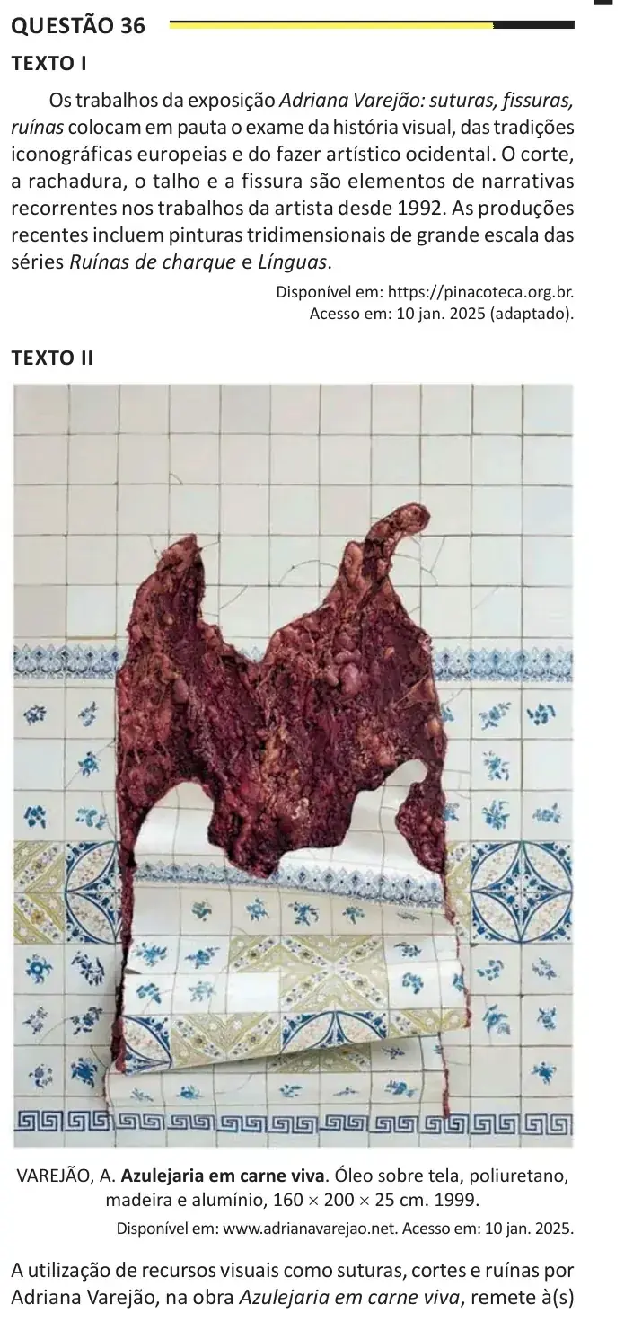 Enunciado da questão 36 do ENEM 2025 Dia 1