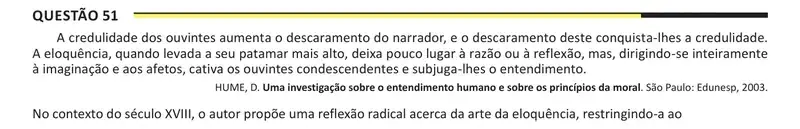 Enunciado da questão 51 do ENEM 2025 Dia 1