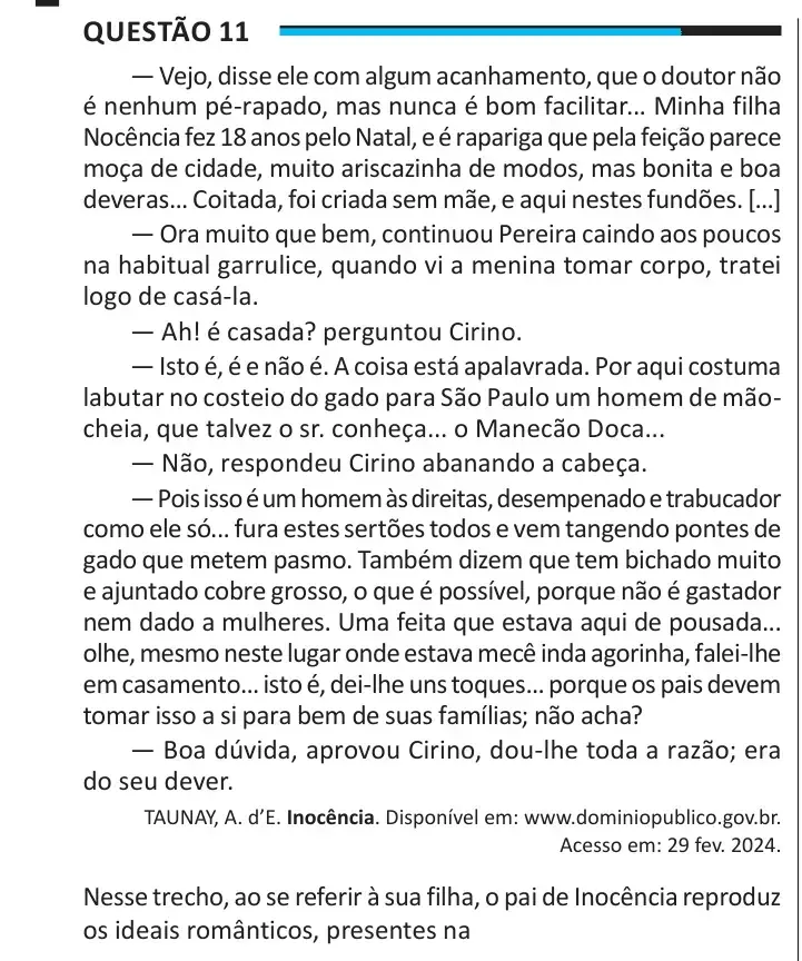 Enunciado da questão 11 do ENEM 2025