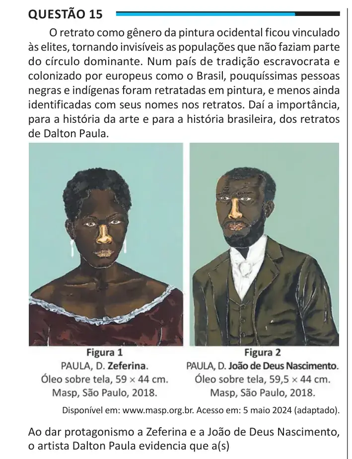 Enunciado da questão 15 do ENEM 2025