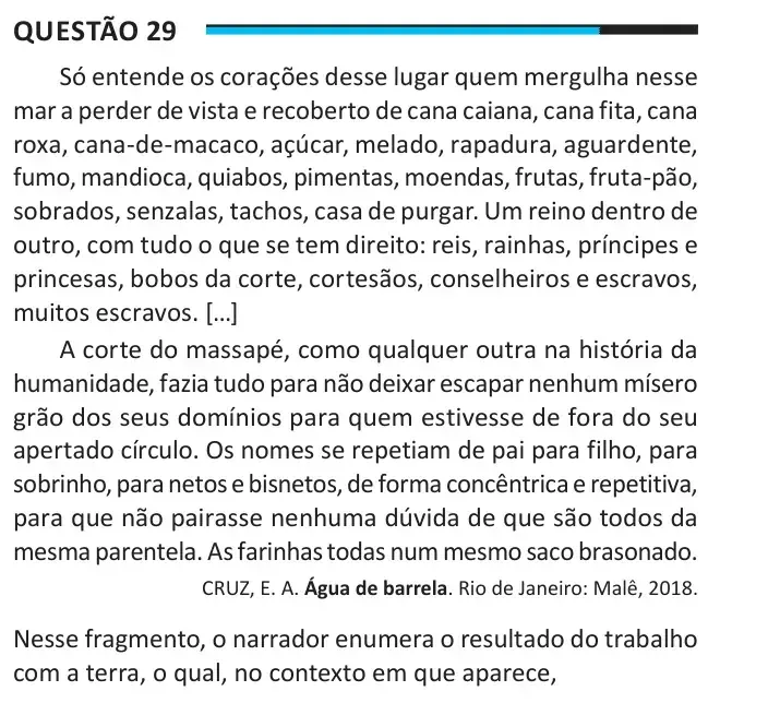 Enunciado da questão 29 do ENEM 2025