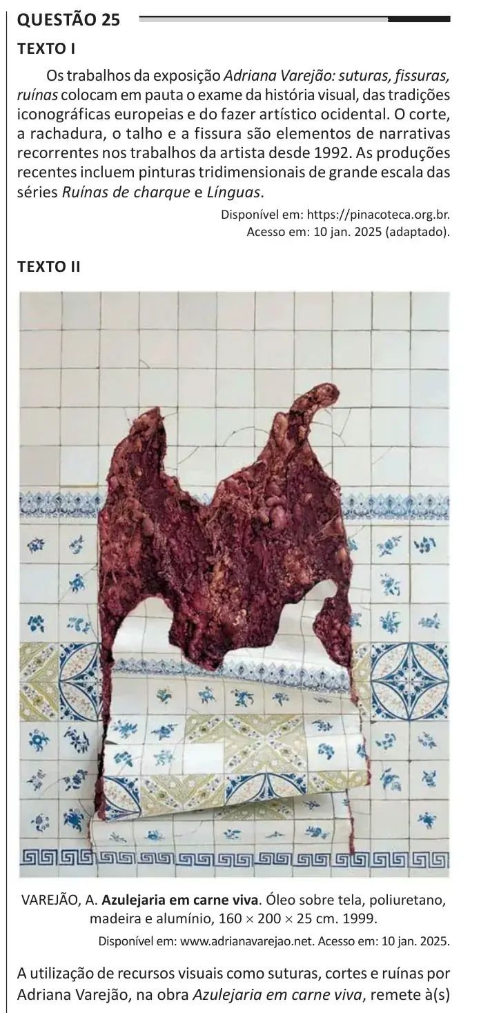 Enunciado da questão 25 do ENEM 2025 Dia 1