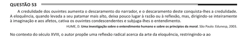 Enunciado da questão 53 do ENEM 2025 Dia 1