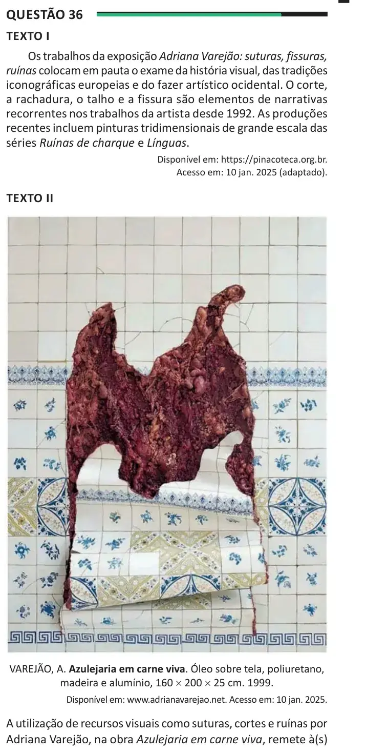 Enunciado da questão 36 do ENEM 2025 Dia 1