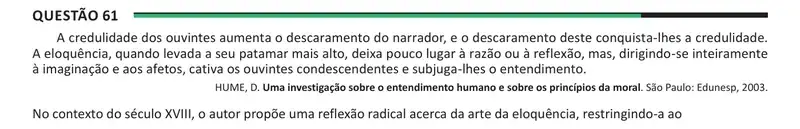 Enunciado da questão 61 do ENEM 2025 Dia 1