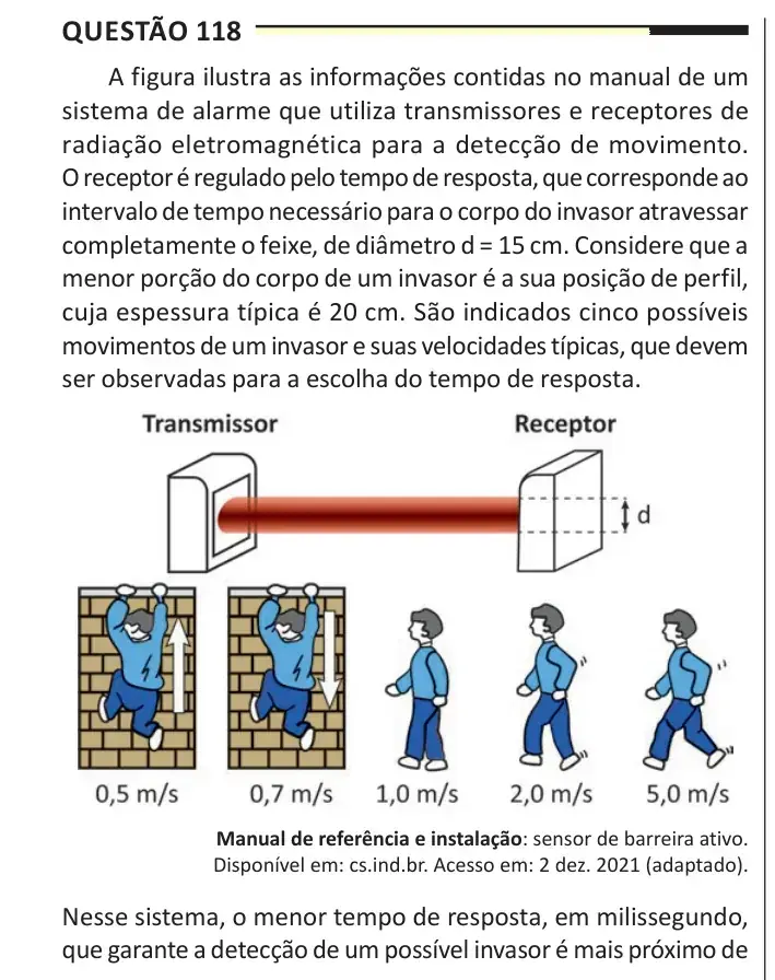 Enunciado da questão 118 do ENEM 2025 Dia 2