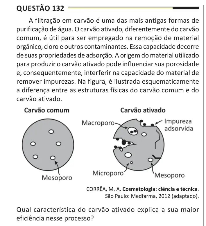 Enunciado da questão 132 do ENEM 2025 Dia 2
