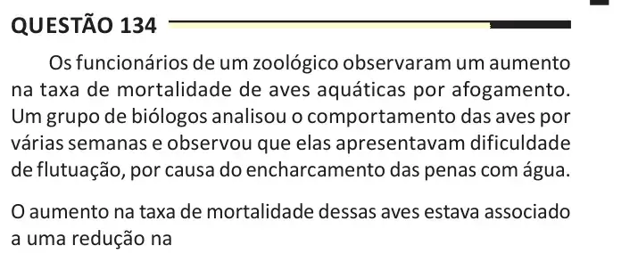 Enunciado da questão 134 do ENEM 2025 Dia 2