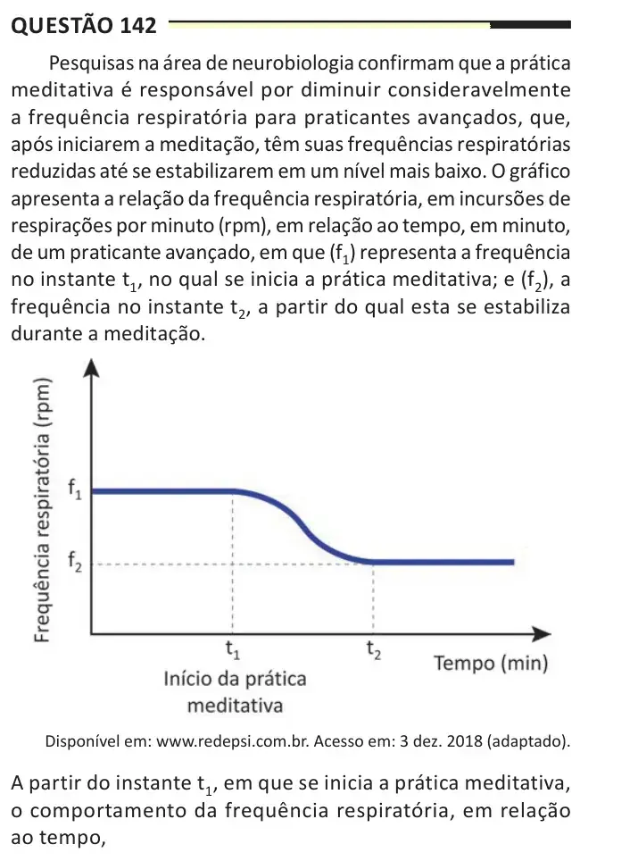 Enunciado da questão 142 do ENEM 2025 Dia 2