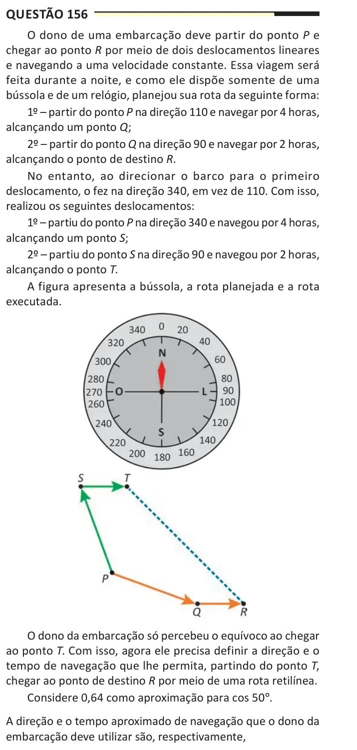 Enunciado da questão 156 do ENEM 2025 Dia 2