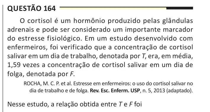 Enunciado da questão 164 do ENEM 2025 Dia 2