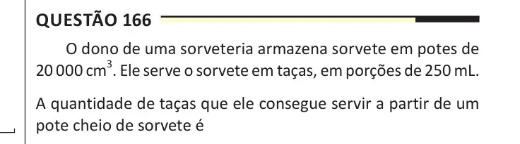 Enunciado da questão 166 do ENEM 2025 Dia 2