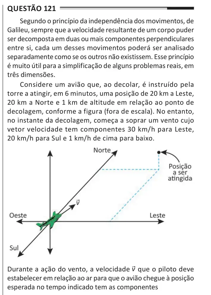 Enunciado da questão 121 do ENEM 2025