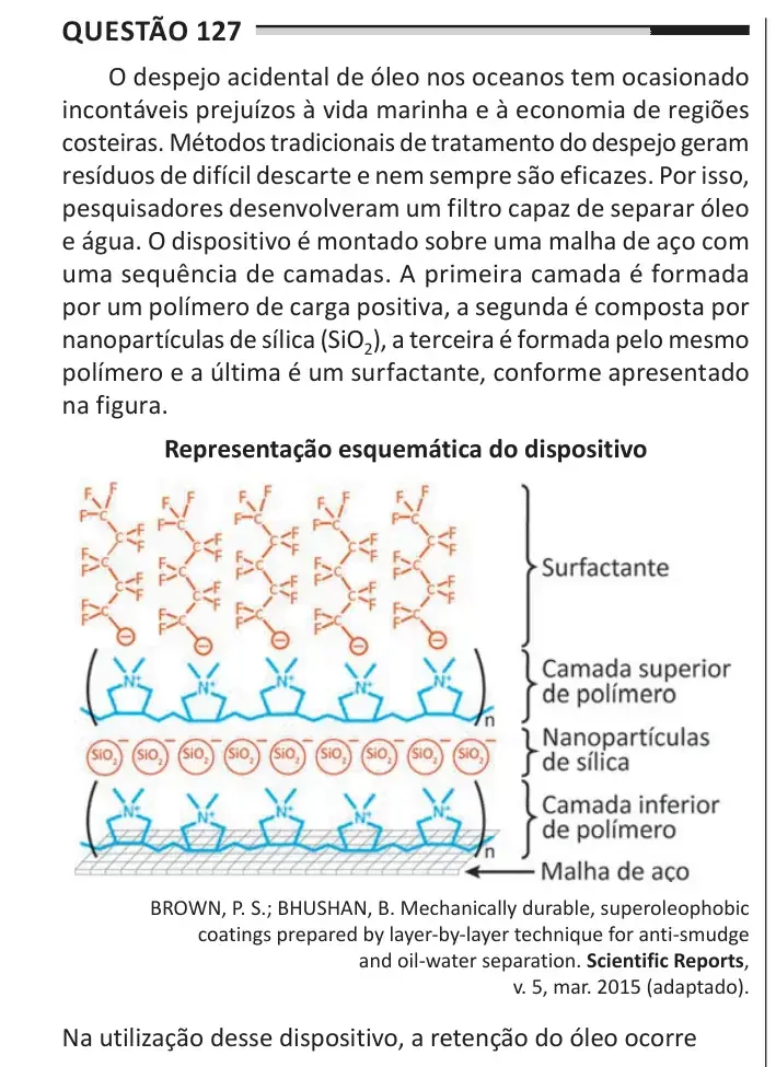 Enunciado da questão 127 do ENEM 2025