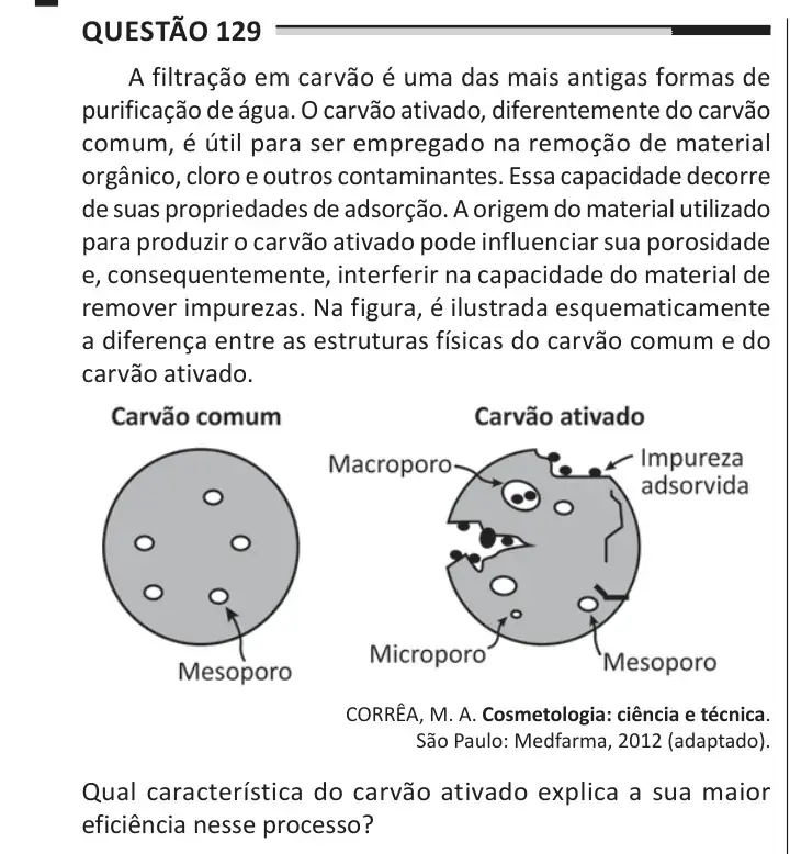 Enunciado da questão 129 do ENEM 2025