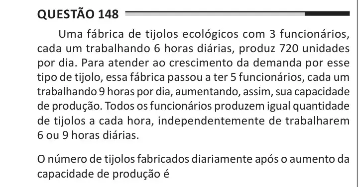 Enunciado da questão 148 do ENEM 2025