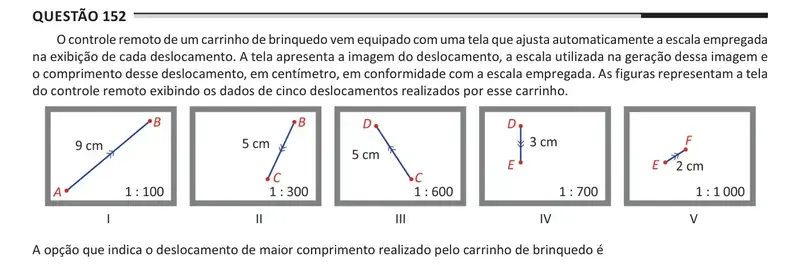 Enunciado da questão 152 do ENEM 2025