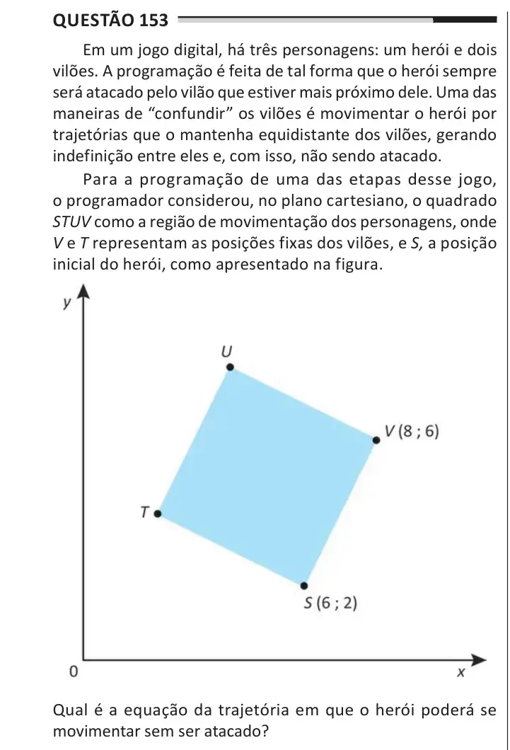 Enunciado da questão 153 do ENEM 2025