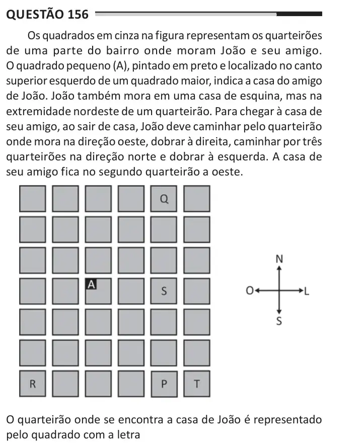 Enunciado da questão 156 do ENEM 2025