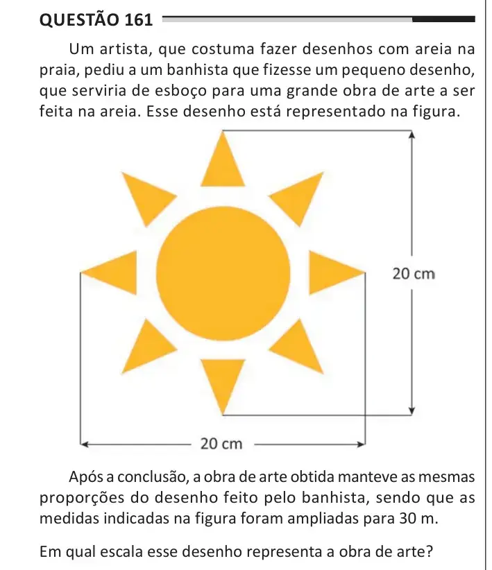 Enunciado da questão 161 do ENEM 2025