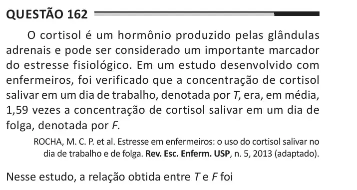 Enunciado da questão 162 do ENEM 2025