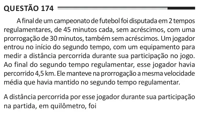 Enunciado da questão 174 do ENEM 2025