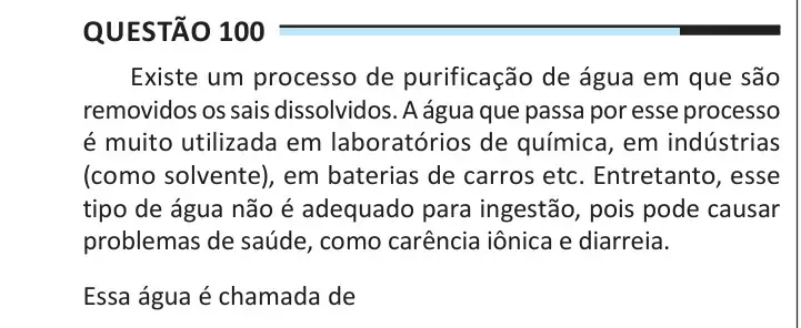 Enunciado da questão 100 do ENEM 2025 Dia 2