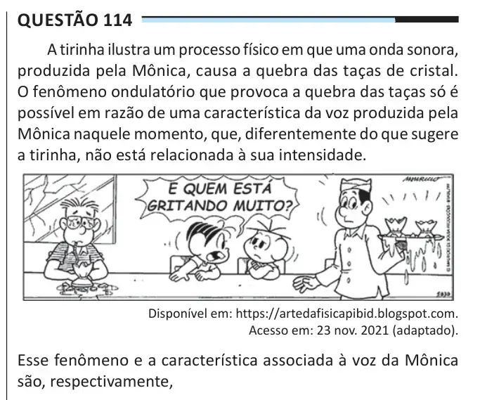 Enunciado da questão 114 do ENEM 2025 Dia 2