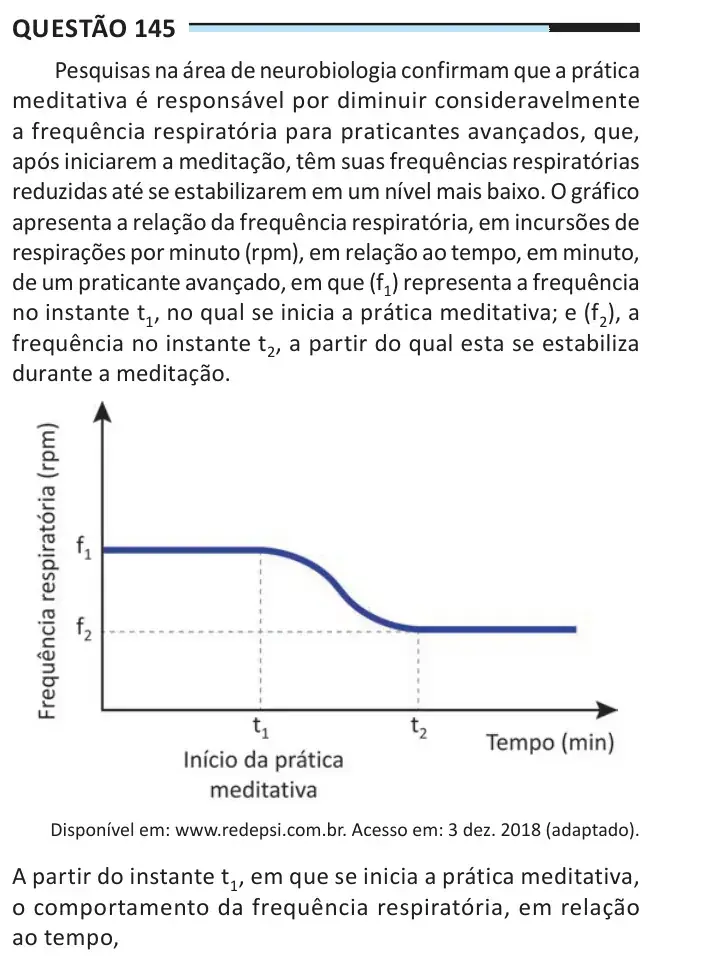 Enunciado da questão 145 do ENEM 2025 Dia 2