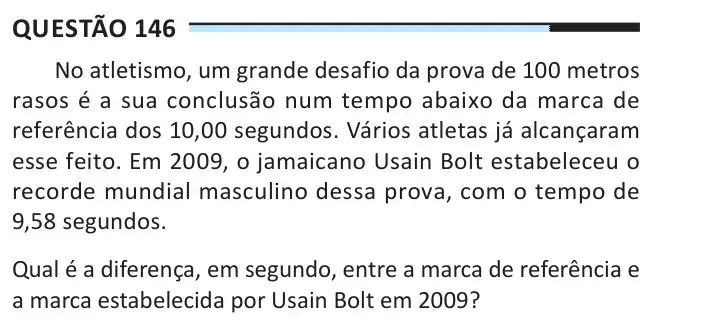Enunciado da questão 146 do ENEM 2025 Dia 2