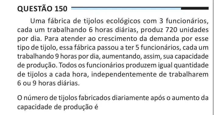 Enunciado da questão 150 do ENEM 2025 Dia 2