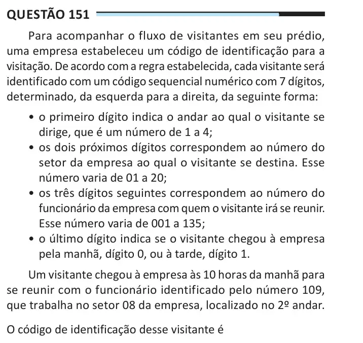Enunciado da questão 151 do ENEM 2025 Dia 2