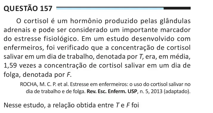 Enunciado da questão 157 do ENEM 2025 Dia 2