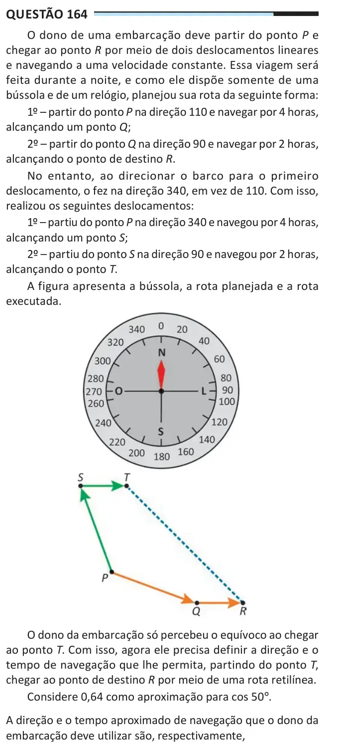 Enunciado da questão 164 do ENEM 2025 Dia 2