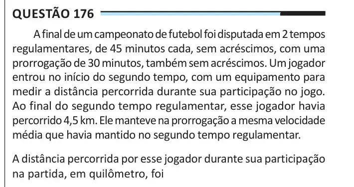Enunciado da questão 176 do ENEM 2025 Dia 2
