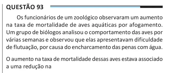 Enunciado da questão 93 do ENEM 2025 Dia 2