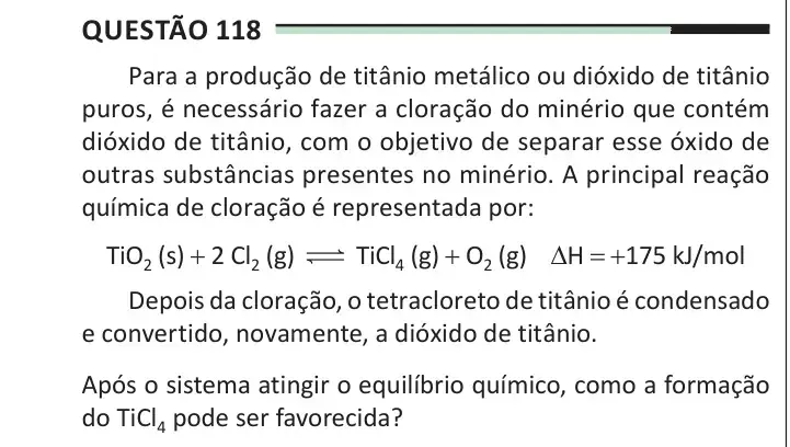 Enunciado da questão 118 do ENEM 2025 Dia 2