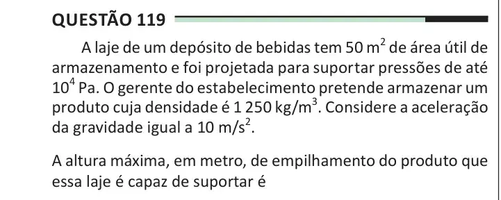 Enunciado da questão 119 do ENEM 2025 Dia 2